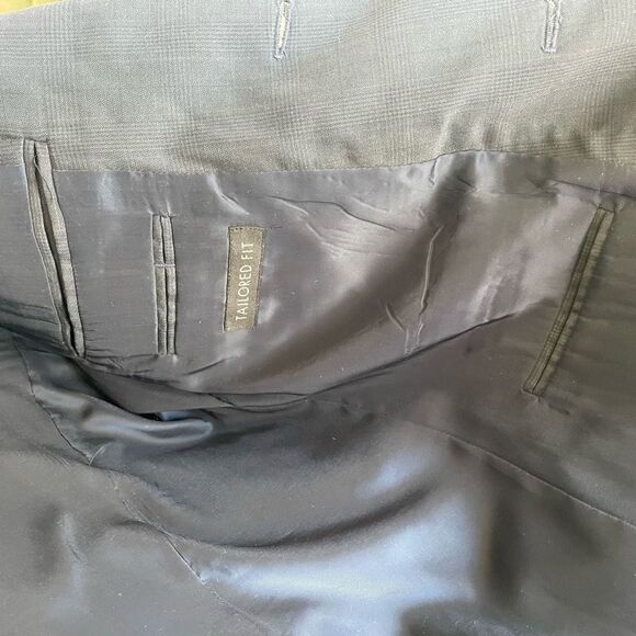 Jos A Bank Navy Blue Plaid Sportcoat Blazer 42R - Picture 8 of 10